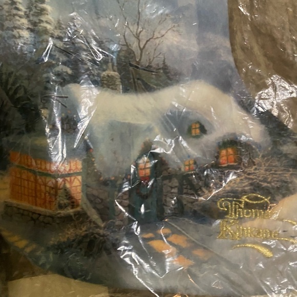 Vintage Thomas Kinkade Set Of 2 Silent Night and A Christmas Welcome Stockings - Picture 10 of 14